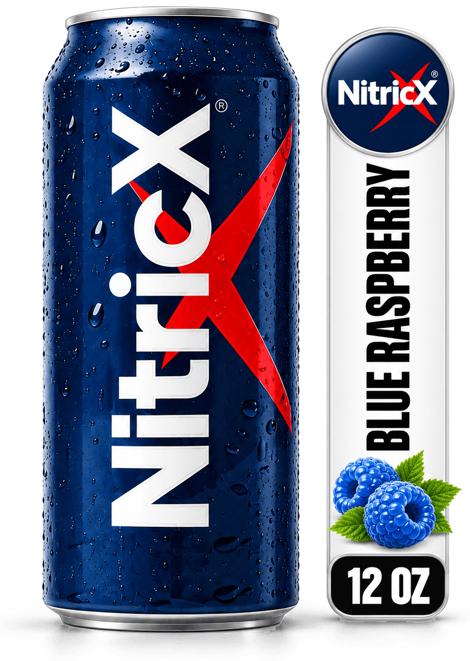 NitricX Blue Raspberry 12 oz can
